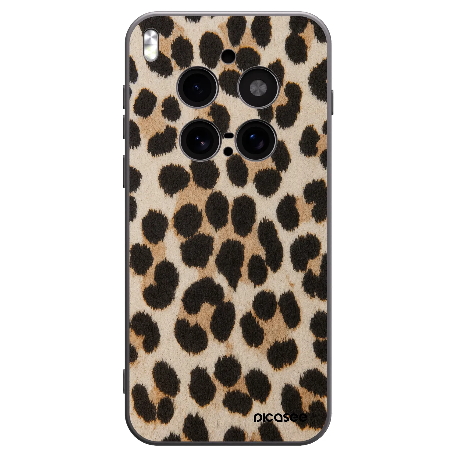 Picasee Μαύρη θήκη σιλικόνης για Vivo X300 Pro - Brown Tiger