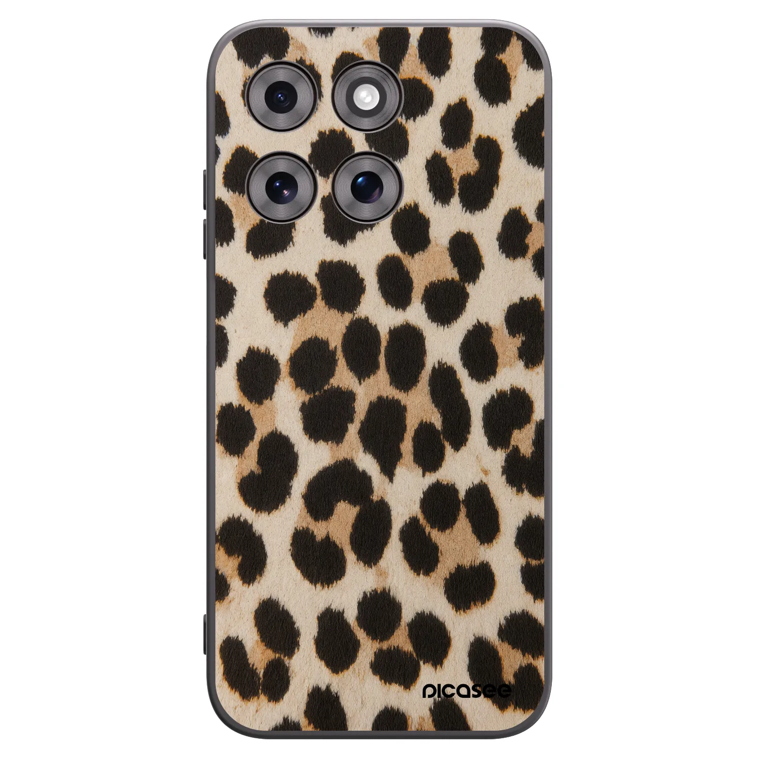 Picasee Μαύρη θήκη σιλικόνης για Motorola Moto G77 - Brown Tiger