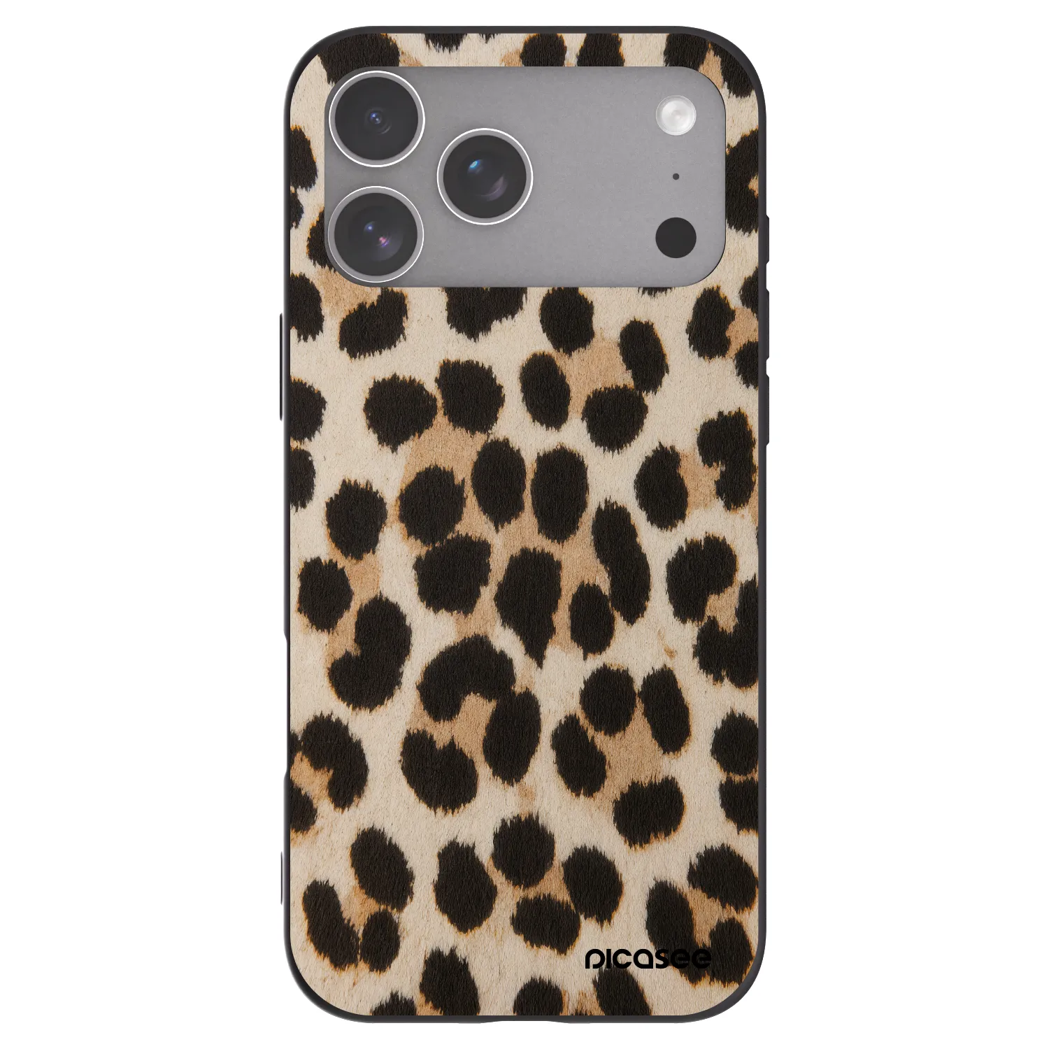 Picasee Μαύρη θήκη σιλικόνης για Apple iPhone 18 Pro Max - Brown Tiger
