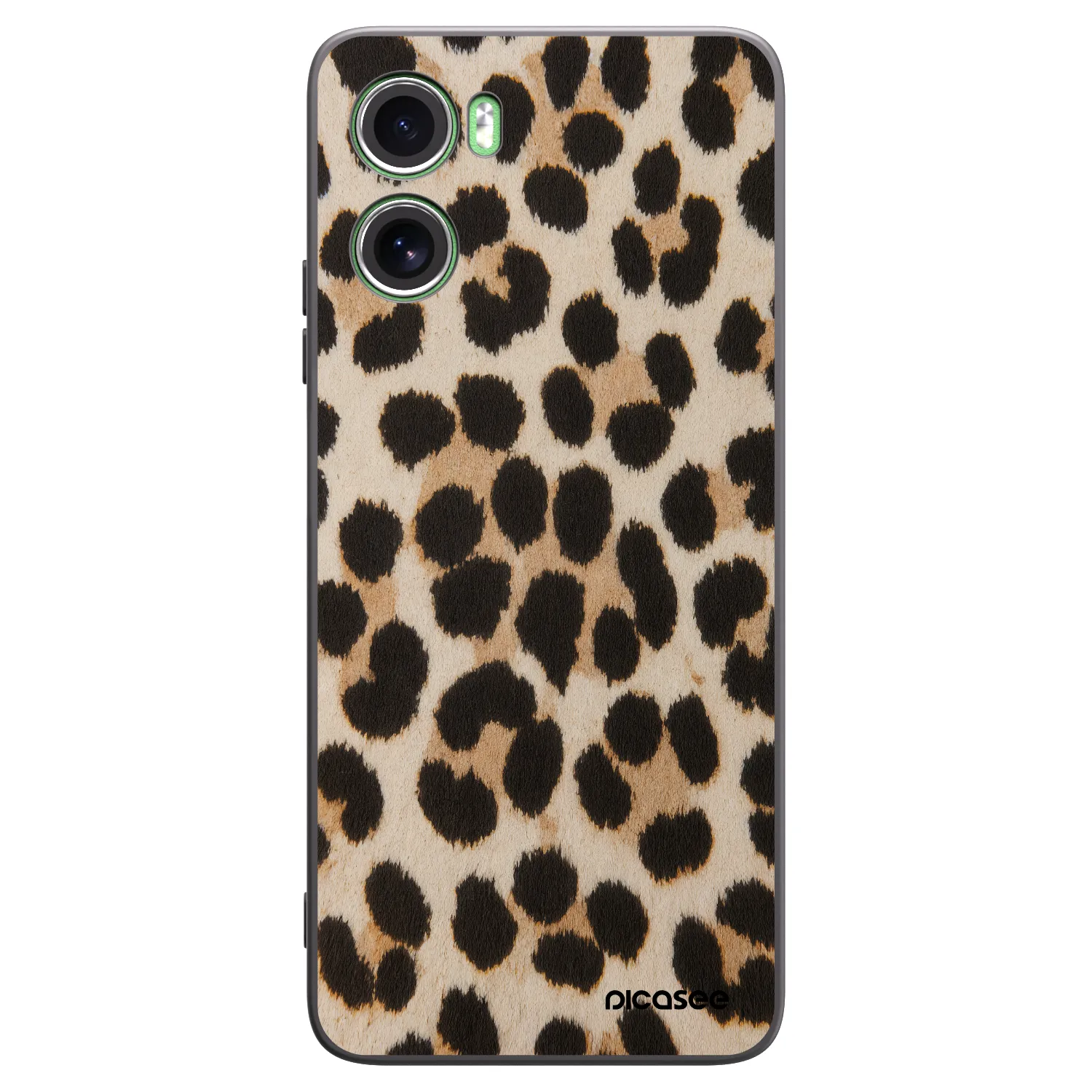 Picasee Μαύρη θήκη σιλικόνης για Motorola Moto G06 - Brown Tiger