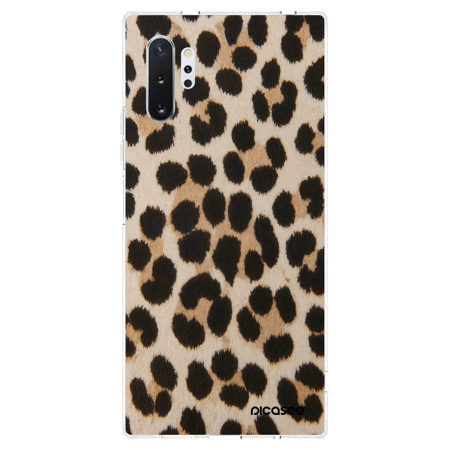 Picasee διαφανής θήκη σιλικόνης Samsung Galaxy Note 10+ N975F - Brown Tiger