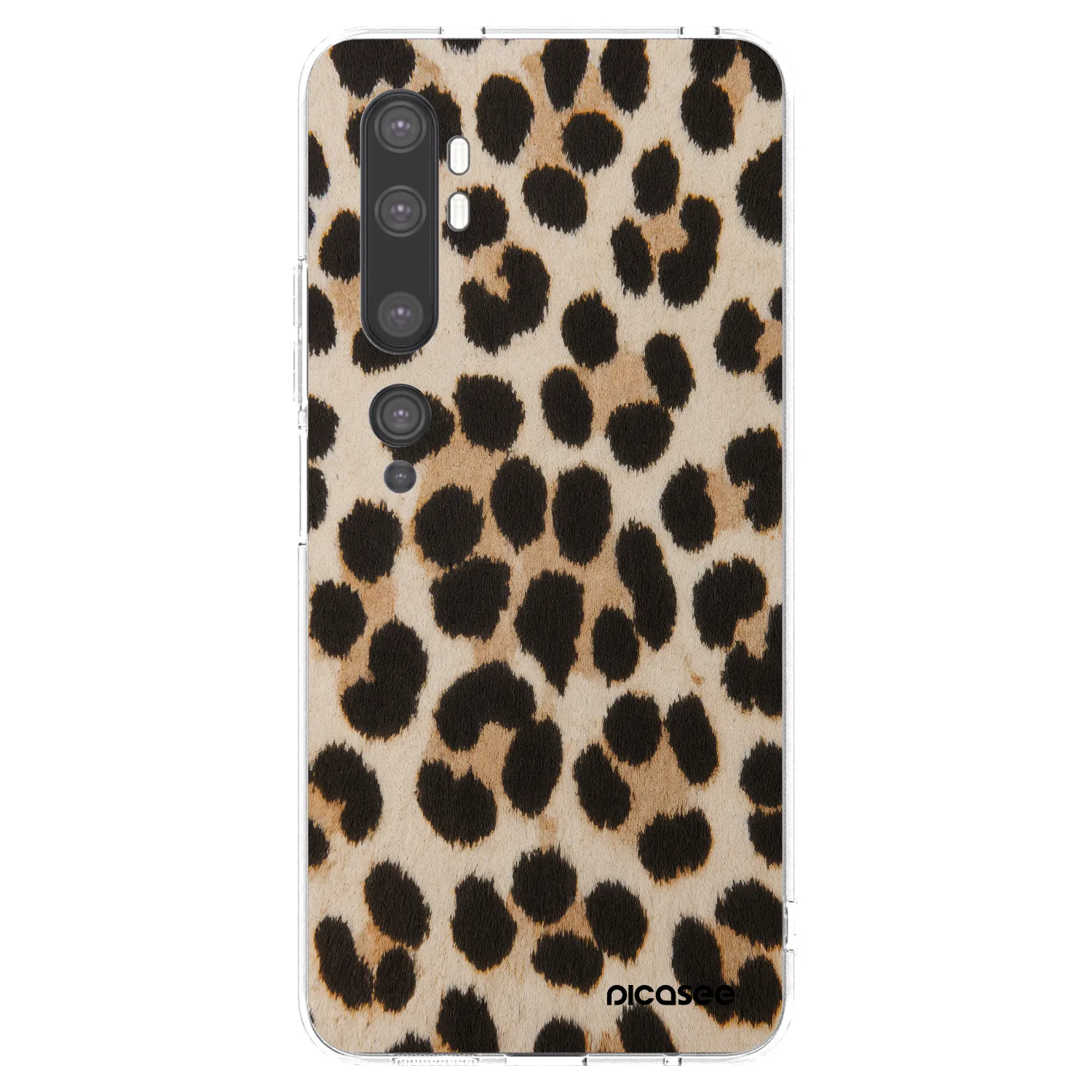 Picasee διαφανής θήκη σιλικόνης Xiaomi Mi Note 10 (Pro) - Brown Tiger