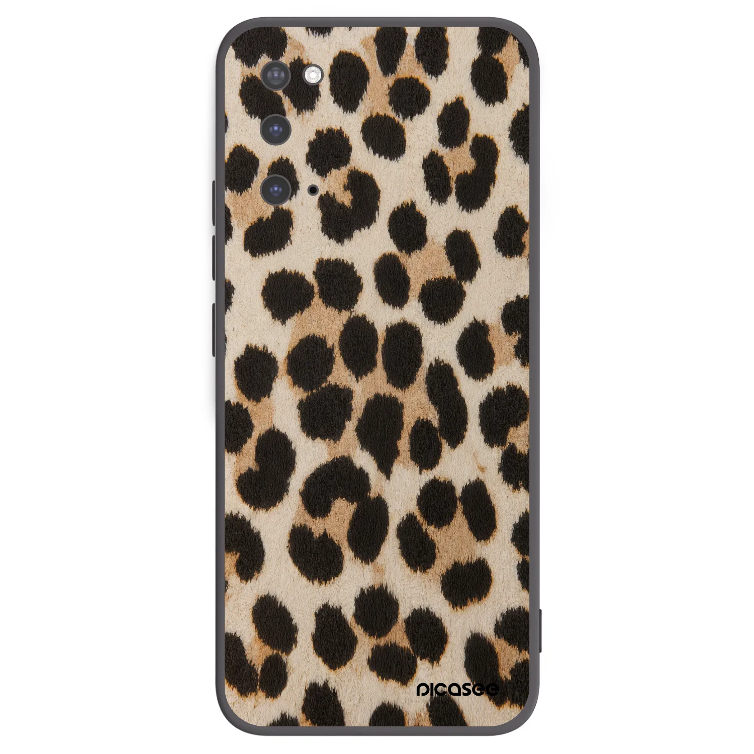 Picasee Μαύρη θήκη σιλικόνης για Samsung Galaxy S20 G980F - Brown Tiger