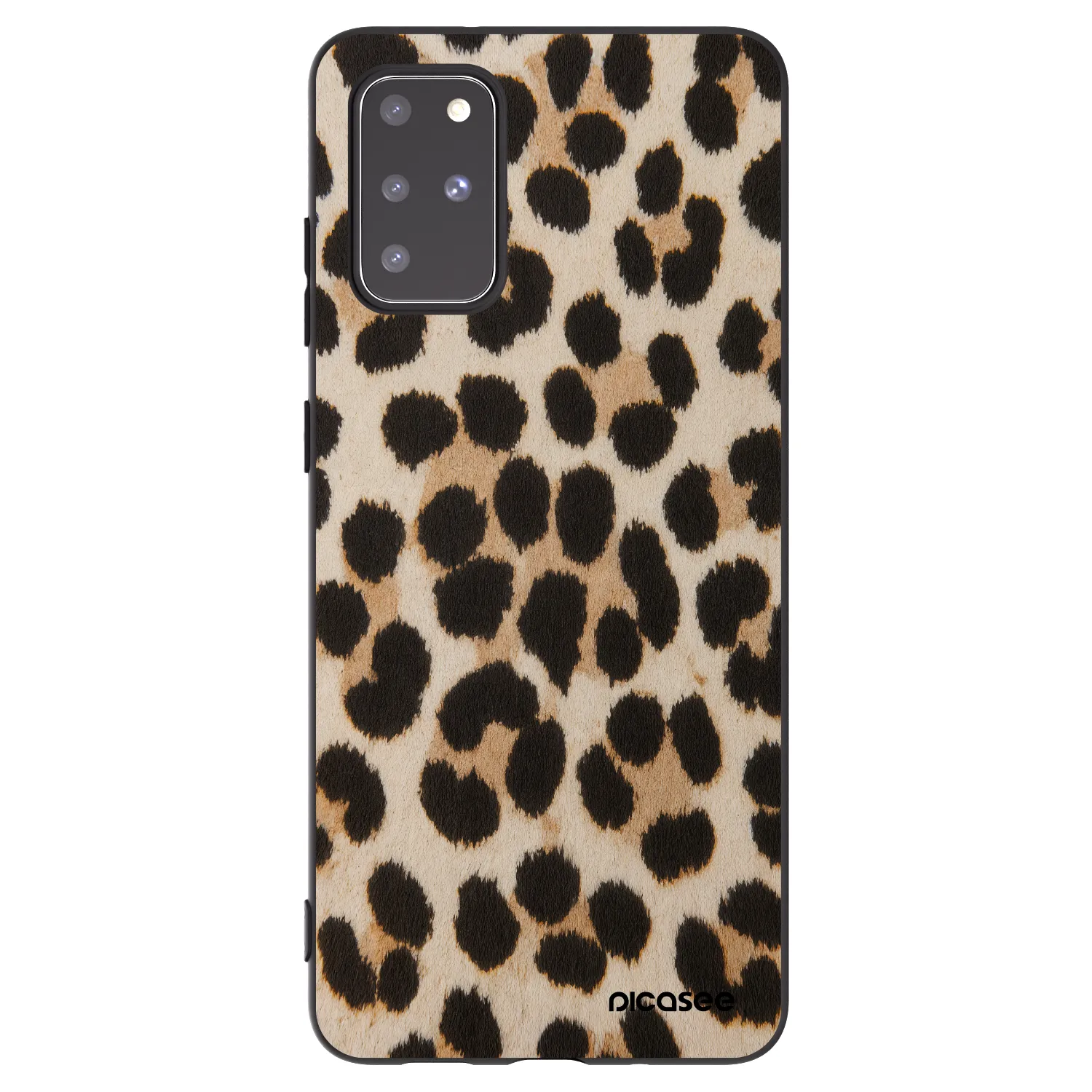 Picasee Μαύρη θήκη σιλικόνης για Samsung Galaxy S20+ G985F - Brown Tiger