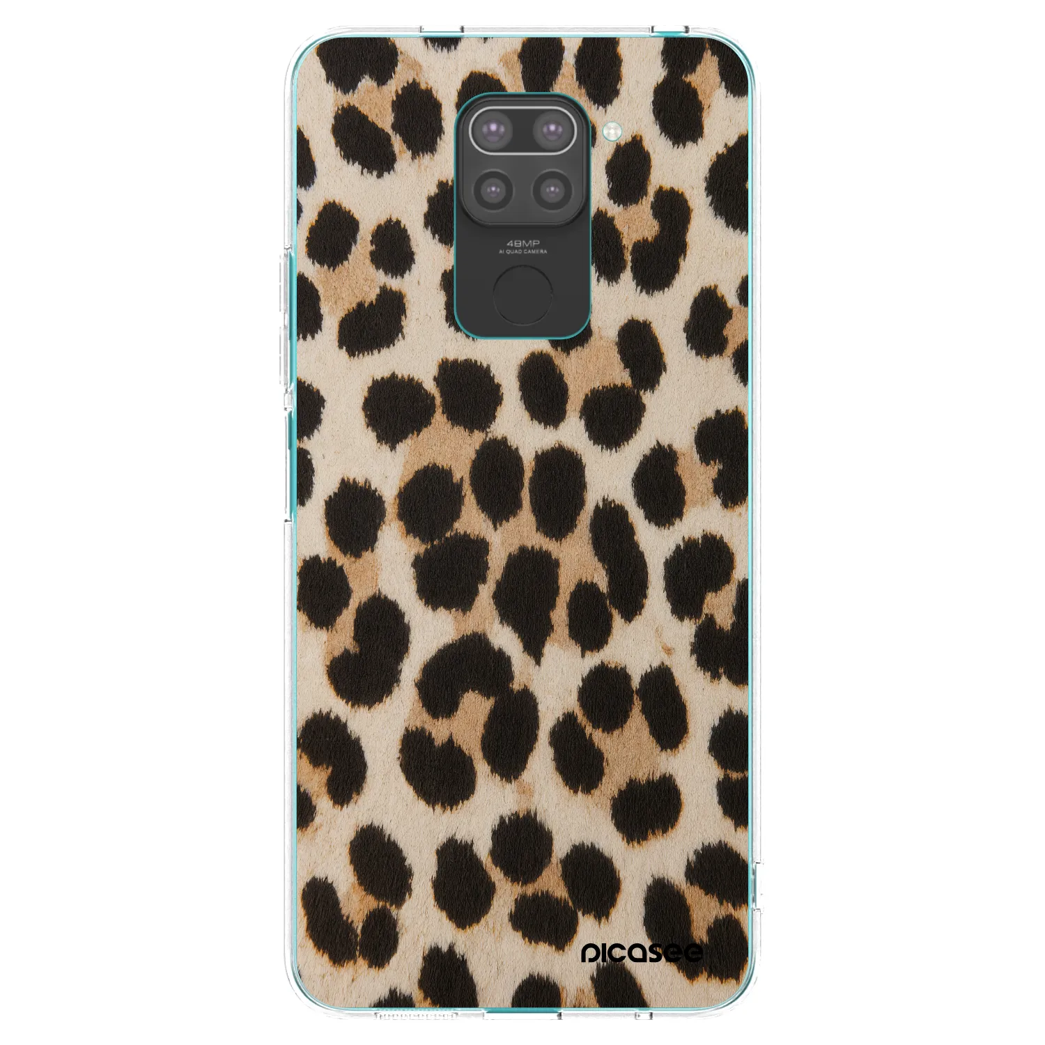 Picasee Μαύρη θήκη σιλικόνης για Xiaomi Redmi Note 9 - Brown Tiger