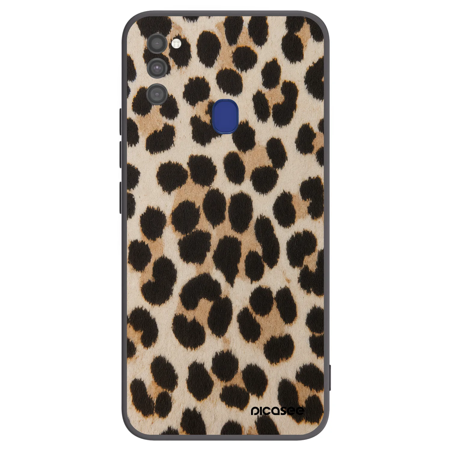 Picasee Μαύρη θήκη σιλικόνης για Samsung Galaxy M21 M215F - Brown Tiger