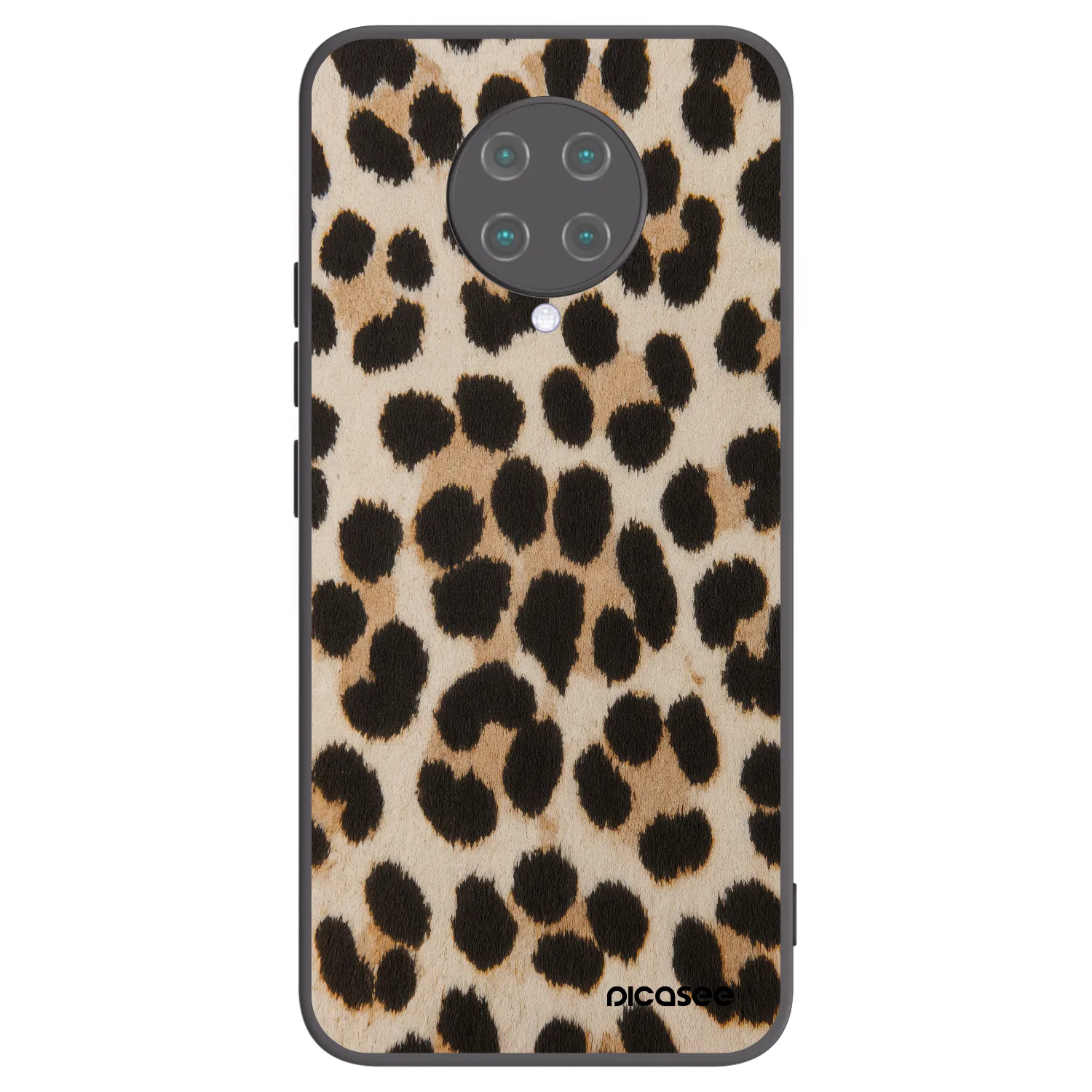 Picasee Μαύρη θήκη σιλικόνης για Xiaomi Poco F2 Pro - Brown Tiger