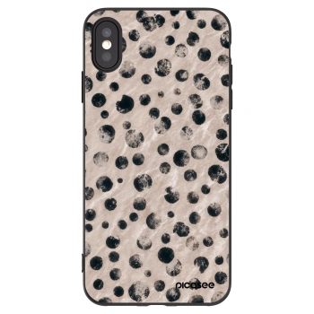 Picasee Μαύρη θήκη σιλικόνης για Apple iPhone XS Max - Inked
