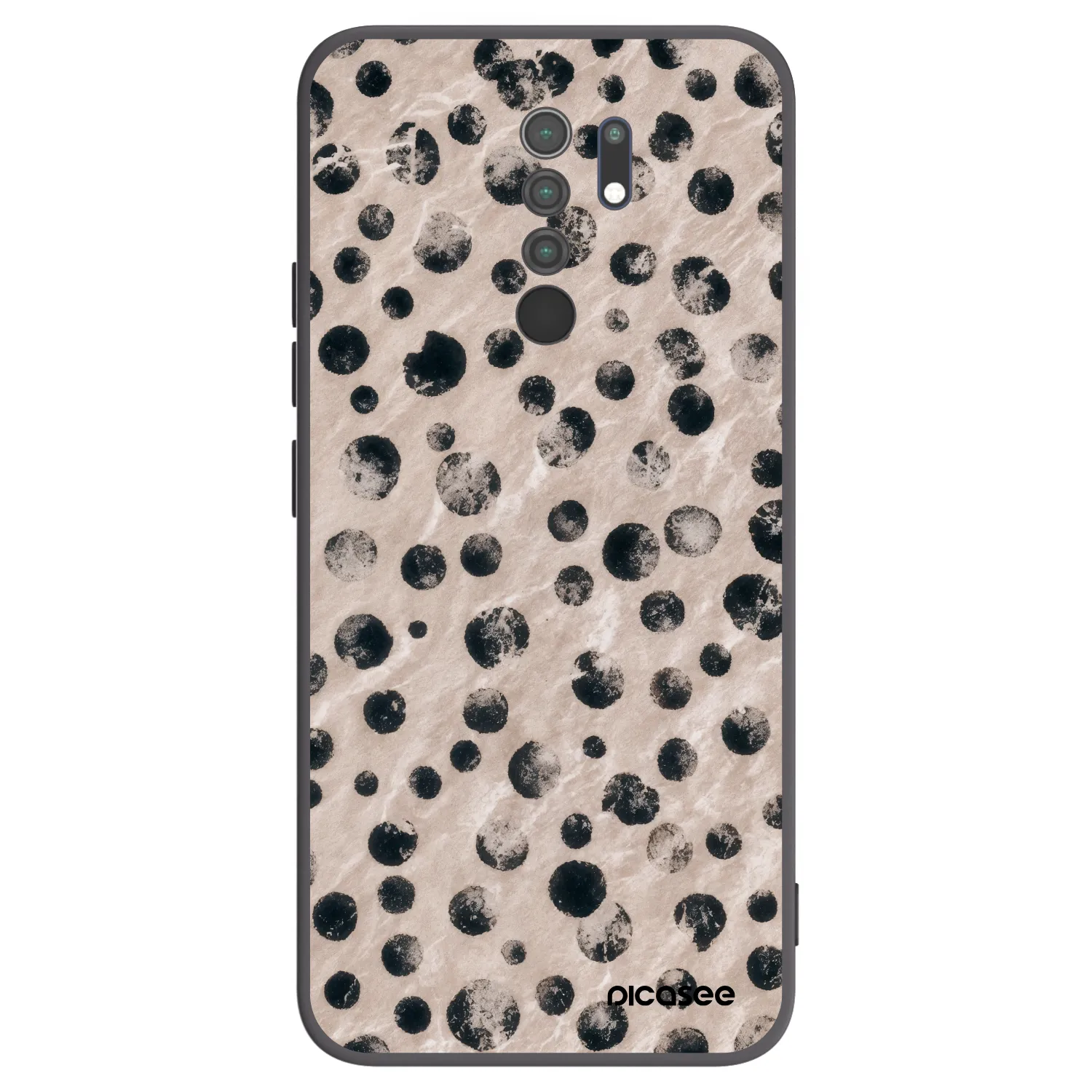 Picasee Μαύρη θήκη σιλικόνης για Xiaomi Redmi 9 - Inked