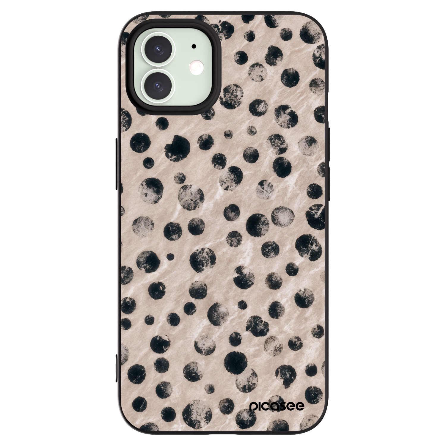 Picasee Μαύρη θήκη σιλικόνης για Apple iPhone 12 - Inked