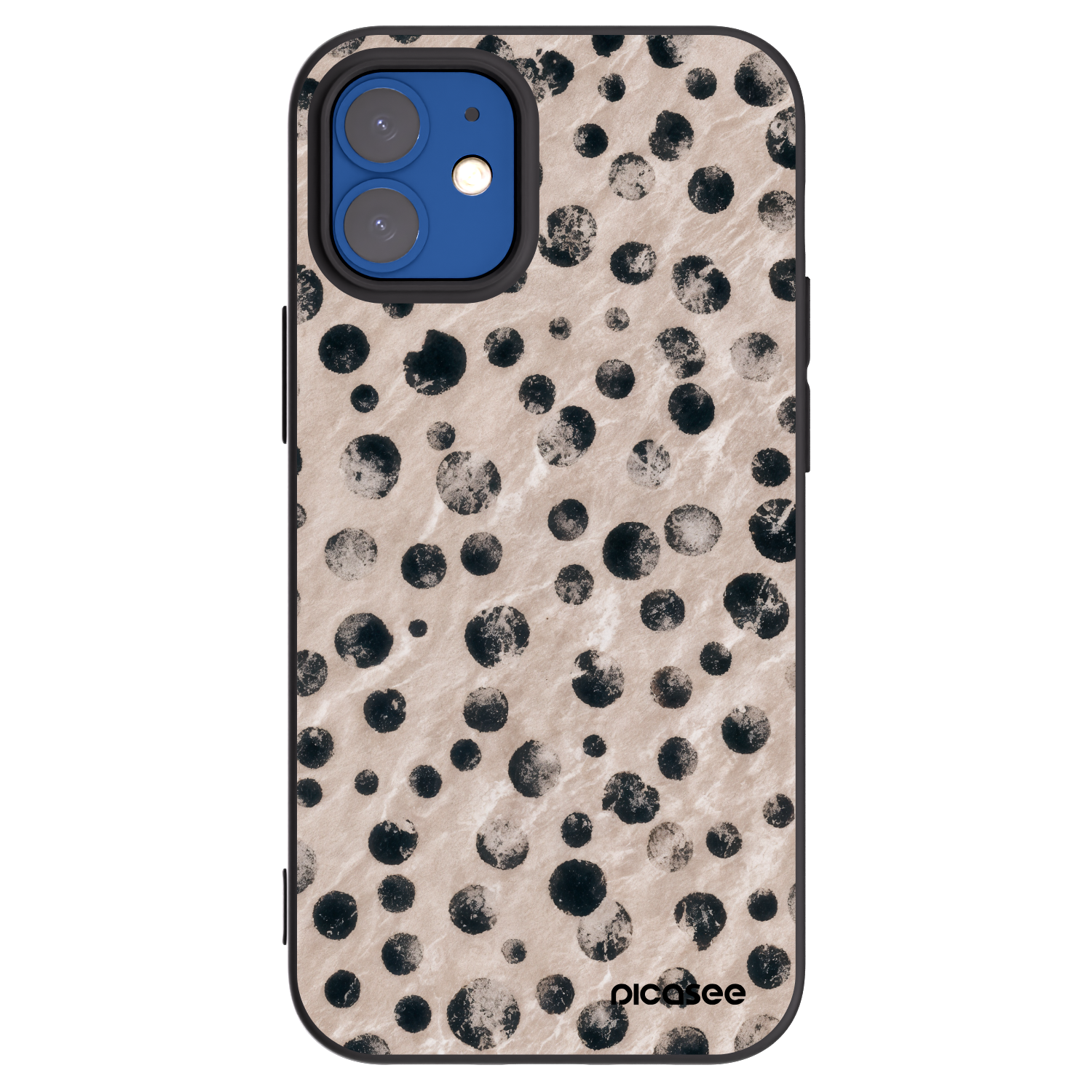 Picasee Μαύρη θήκη σιλικόνης για Apple iPhone 12 mini - Inked