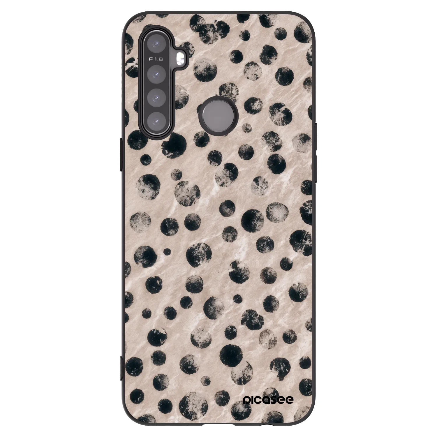 Picasee Μαύρη θήκη σιλικόνης για Realme 5 - Inked