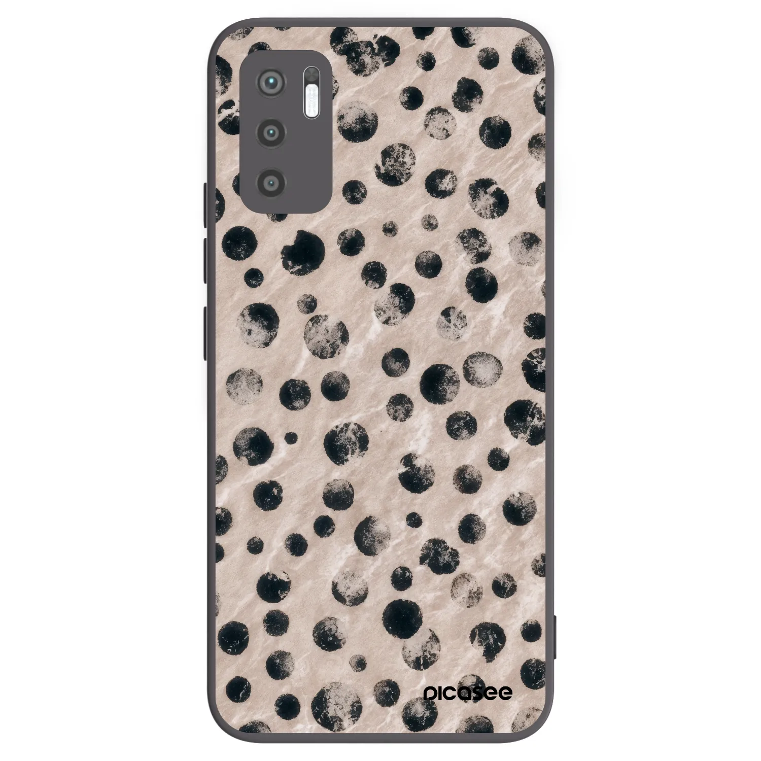 Picasee Μαύρη θήκη σιλικόνης για Xiaomi Redmi Note 10 5G - Inked