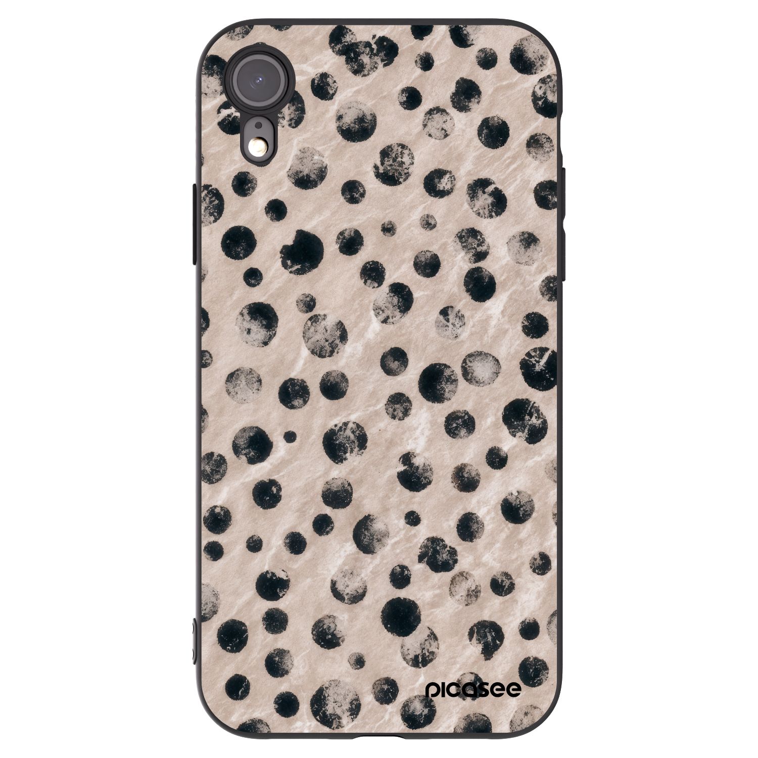 Picasee Μαύρη θήκη σιλικόνης για Apple iPhone XR - Inked