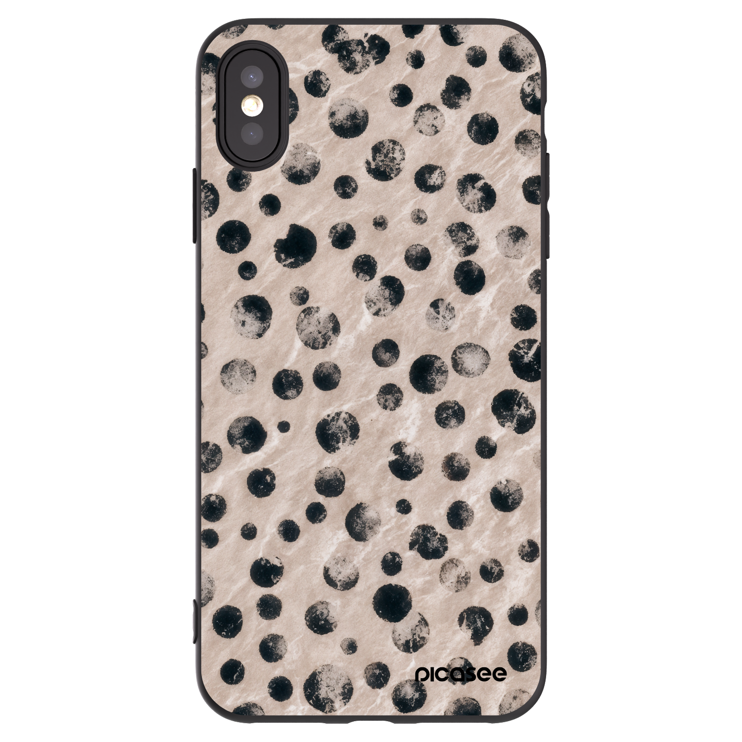 Picasee Μαύρη θήκη σιλικόνης για Apple iPhone XS Max - Inked