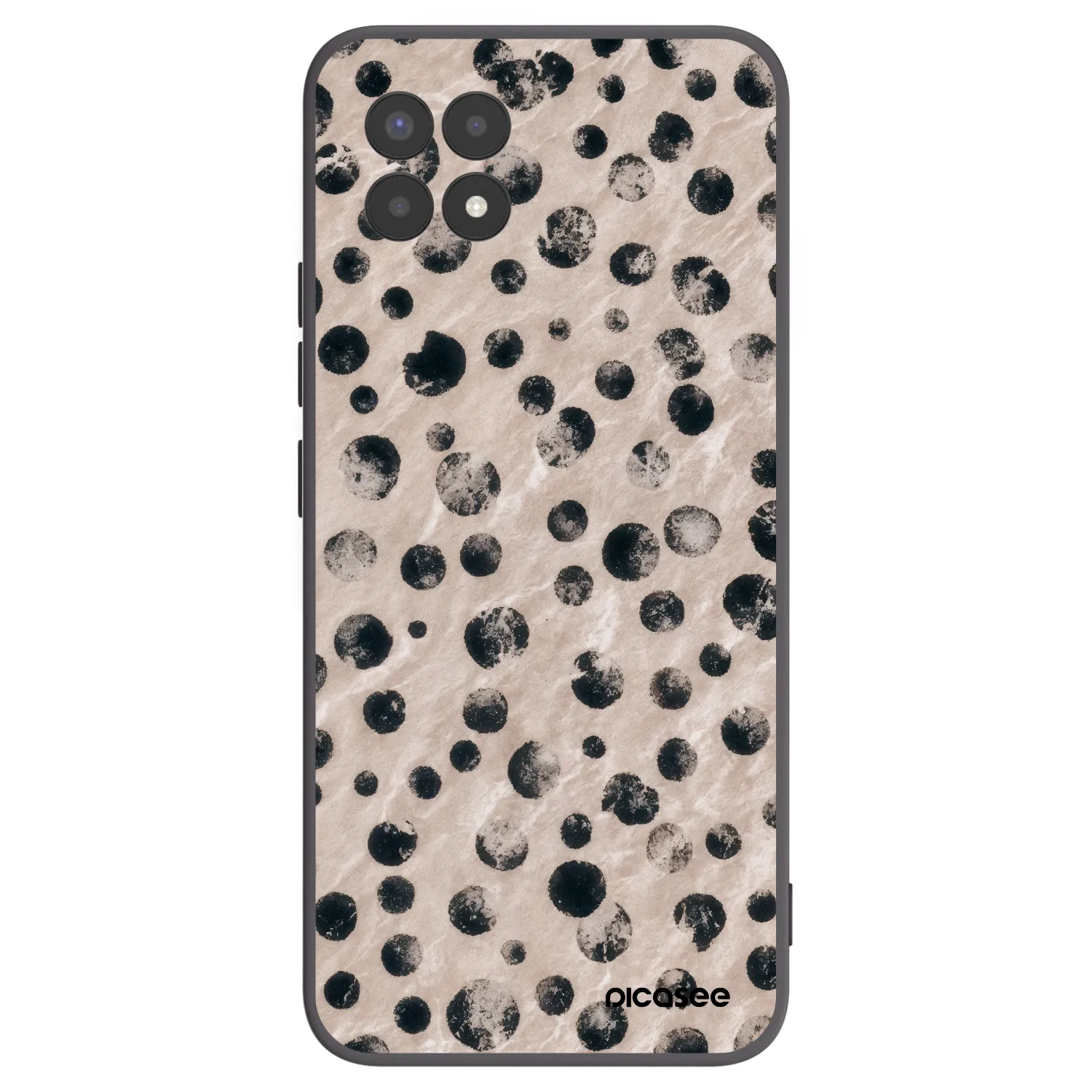 Picasee Μαύρη θήκη σιλικόνης για Realme 8i - Inked