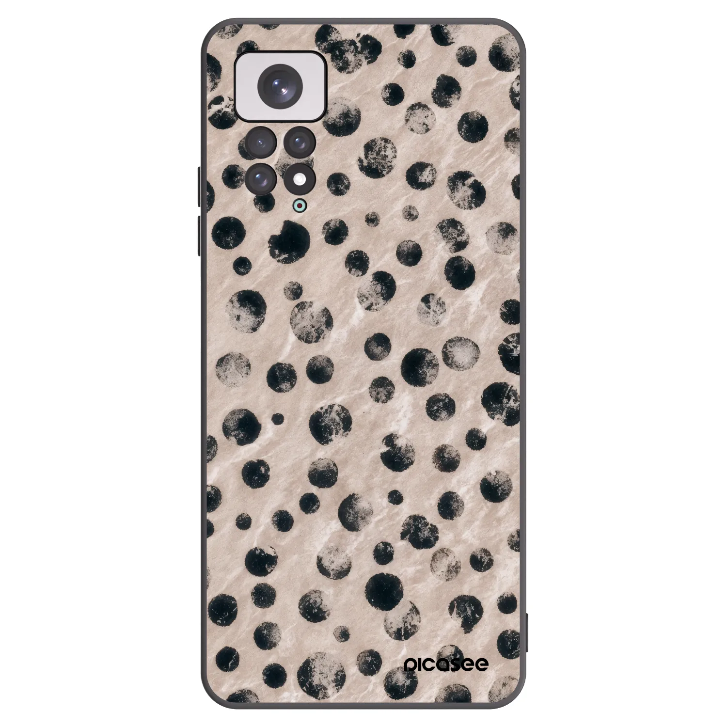 Picasee Μαύρη θήκη σιλικόνης για Xiaomi Redmi Note 11 - Inked