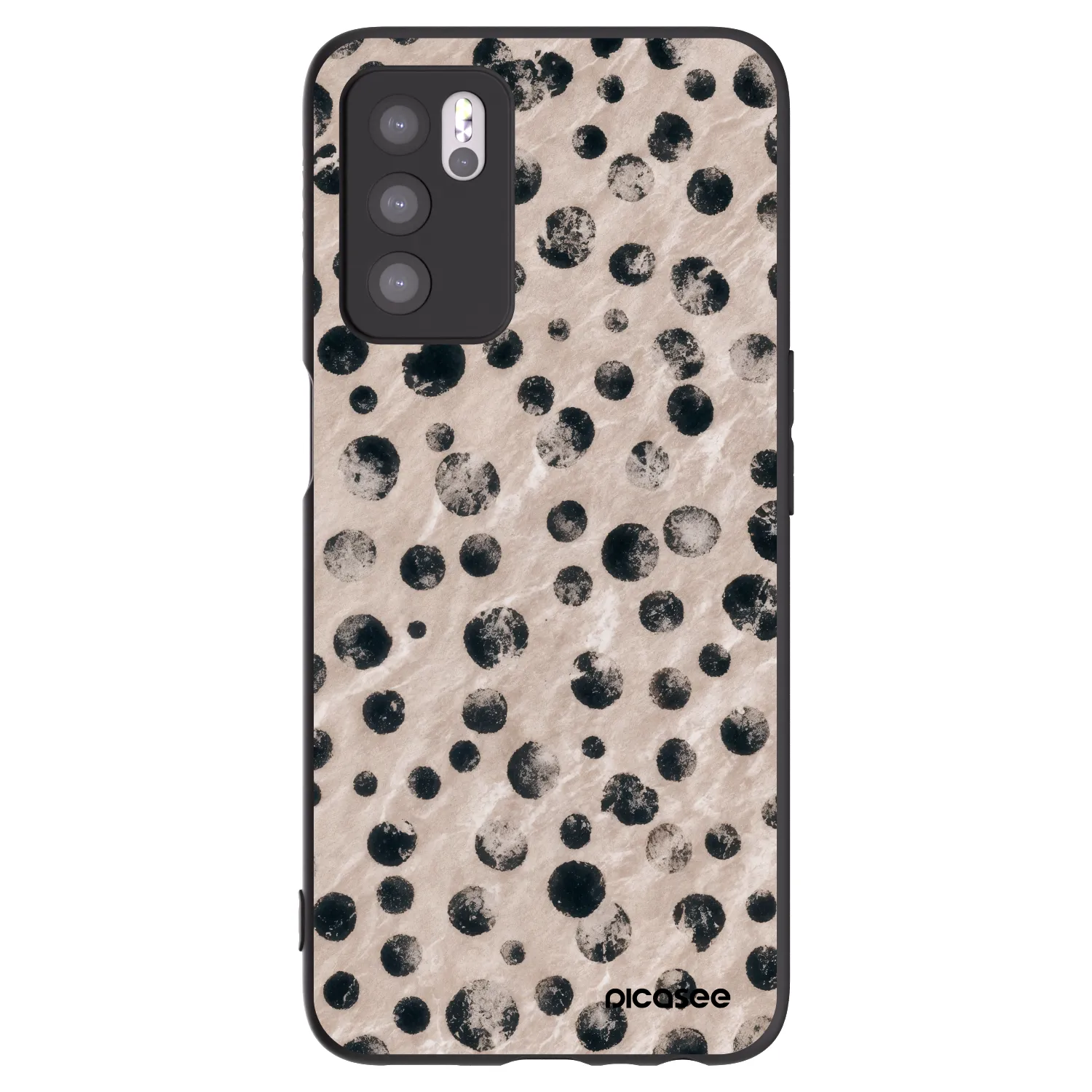 Picasee Μαύρη θήκη σιλικόνης για OPPO A16s - Inked