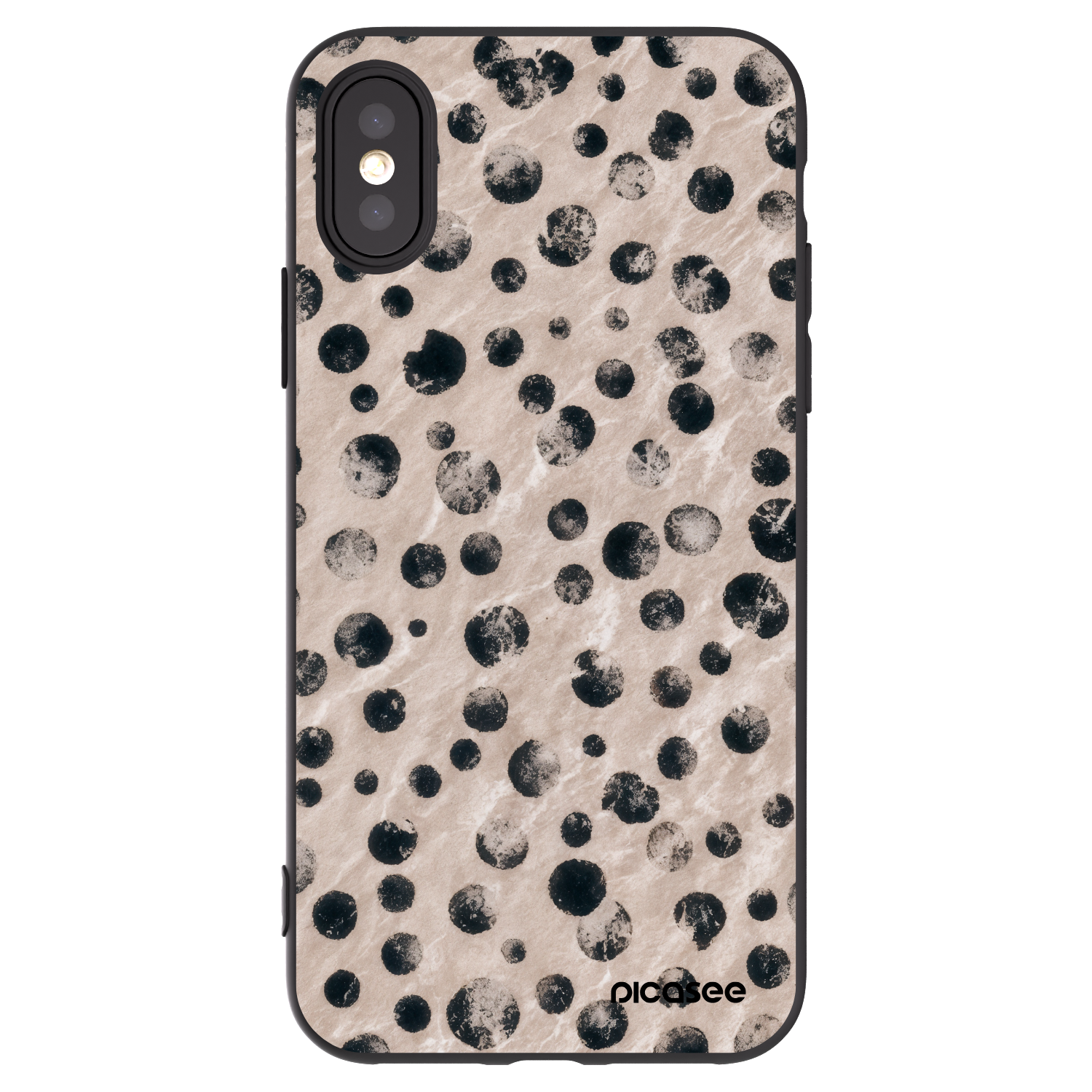 Picasee Μαύρη θήκη σιλικόνης για Apple iPhone X/XS - Inked