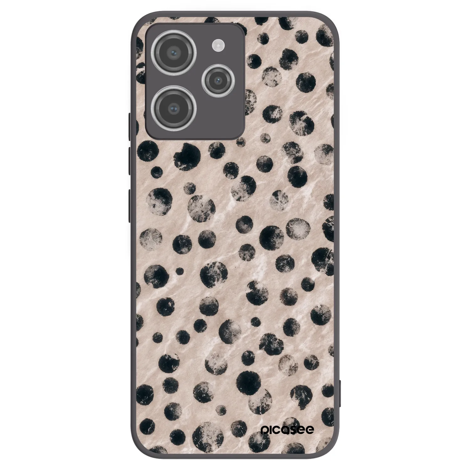 Picasee Μαύρη θήκη σιλικόνης για Xiaomi Redmi 12 4G - Inked