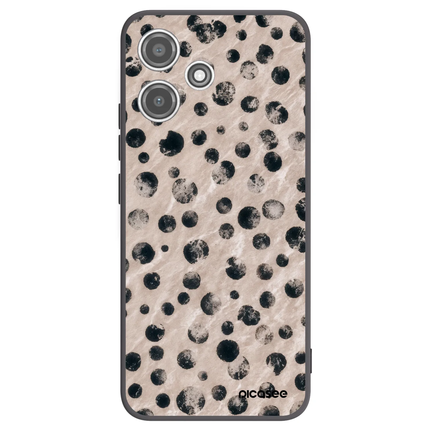 Picasee Μαύρη θήκη σιλικόνης για Xiaomi Redmi 12 5G - Inked