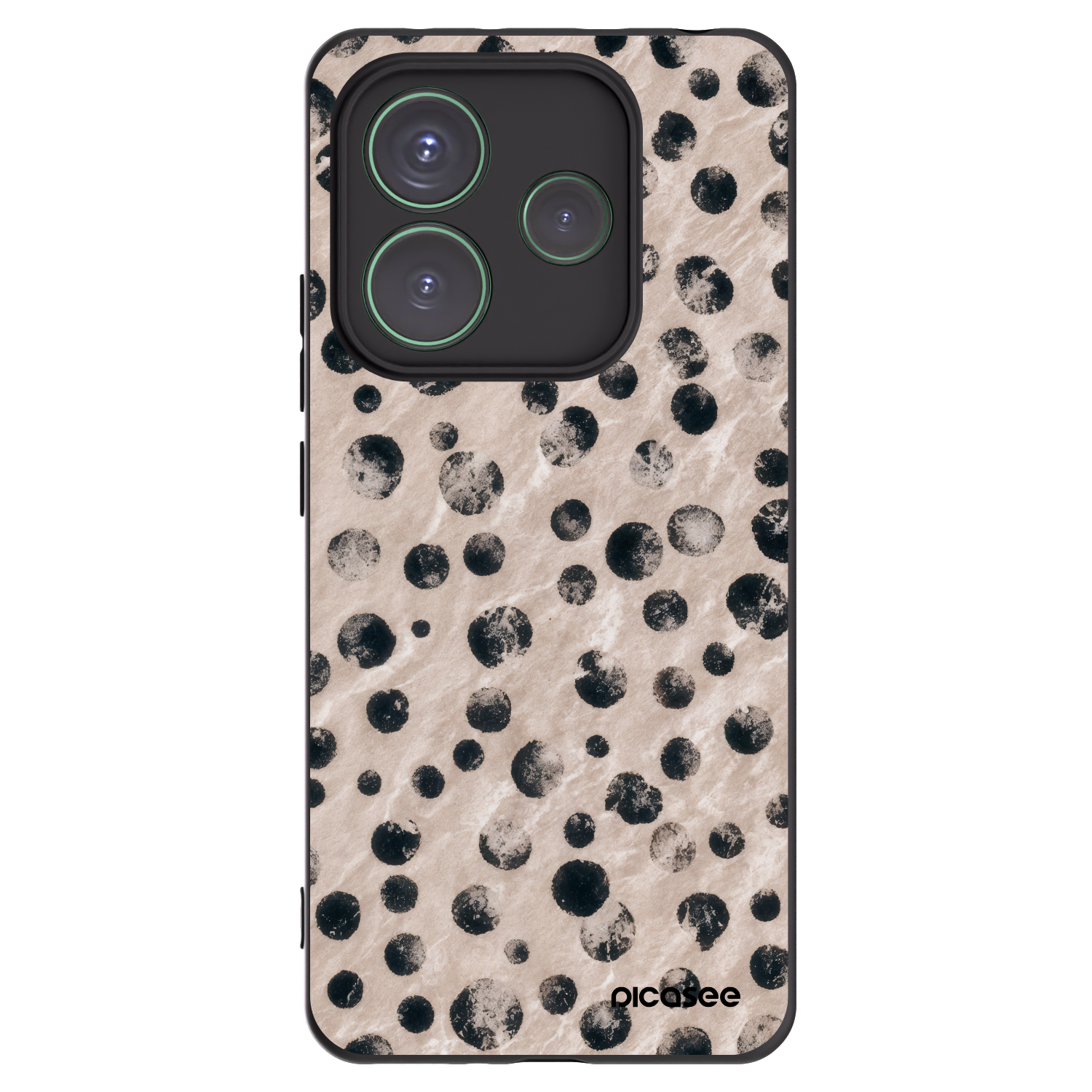 Picasee Μαύρη θήκη σιλικόνης για Xiaomi Redmi Note 14 5G - Inked