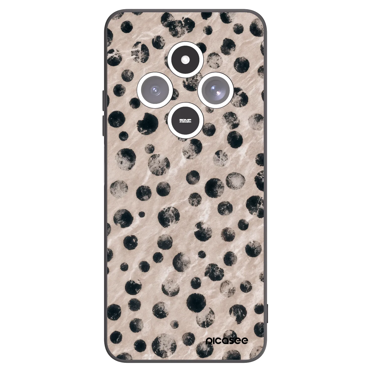 Picasee Μαύρη θήκη σιλικόνης για Xiaomi Redmi 14C - Inked