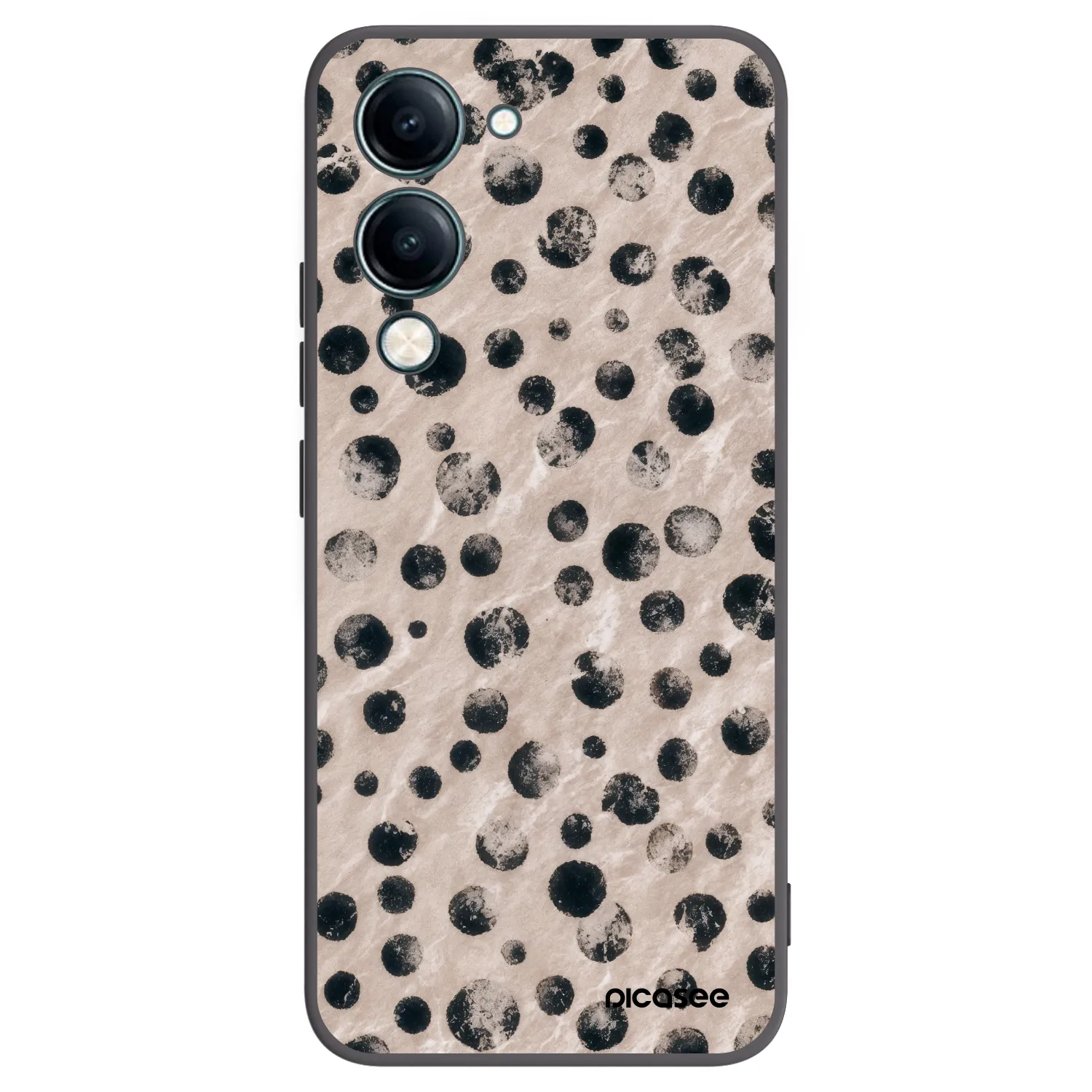 Picasee Μαύρη θήκη σιλικόνης για Vivo Y29s 5G - Inked