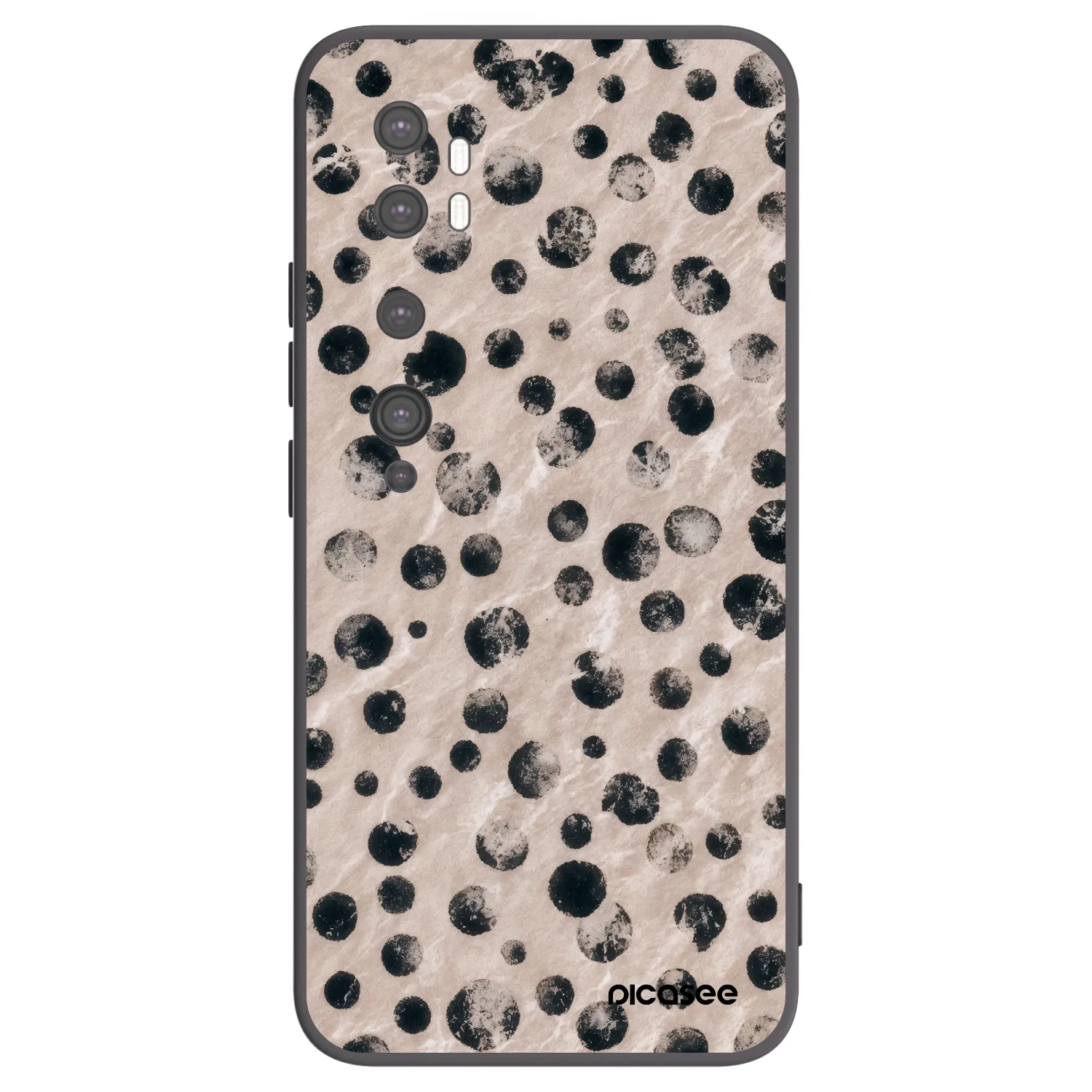 Picasee Μαύρη θήκη σιλικόνης για Xiaomi Mi Note 10 (Pro) - Inked