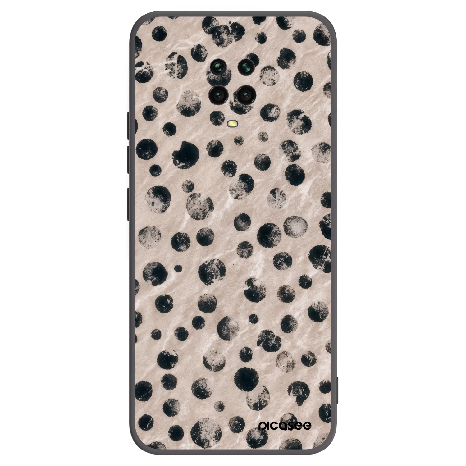 Picasee Μαύρη θήκη σιλικόνης για Xiaomi Redmi Note 9 Pro - Inked