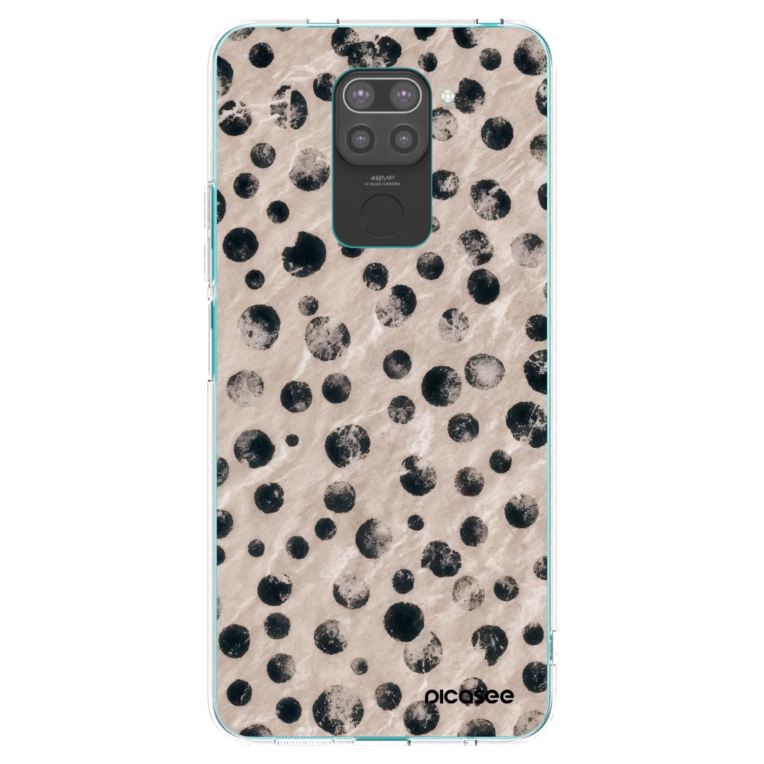 Picasee Μαύρη θήκη σιλικόνης για Xiaomi Redmi Note 9 - Inked