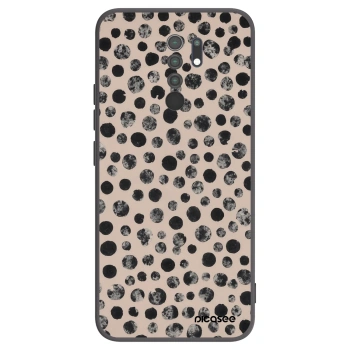 Picasee Μαύρη θήκη σιλικόνης για Xiaomi Redmi 9 - Dots