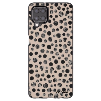 Picasee Μαύρη θήκη σιλικόνης για Samsung Galaxy A12 A125F - Dots