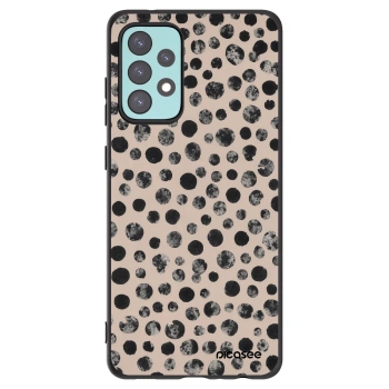 Picasee Μαύρη θήκη σιλικόνης για Samsung Galaxy A72 A725F - Dots