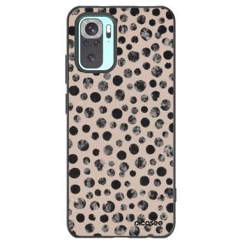 Picasee Μαύρη θήκη σιλικόνης για Xiaomi Redmi Note 10 Pro - Dots