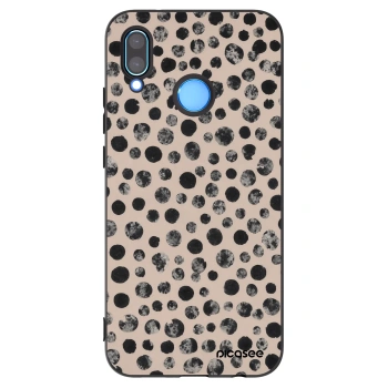 Picasee Μαύρη θήκη σιλικόνης για Huawei P20 Lite - Dots
