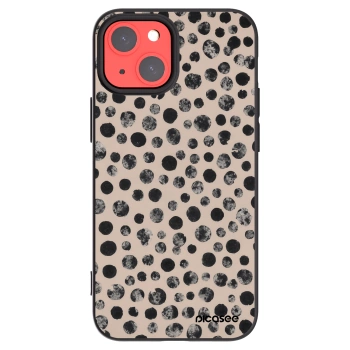 Picasee Μαύρη θήκη σιλικόνης για Apple iPhone 13 mini - Dots
