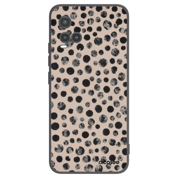 Picasee Μαύρη θήκη σιλικόνης για Vivo Y33s - Dots