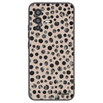 Picasee Μαύρη θήκη σιλικόνης για Vivo V23 5G - Dots