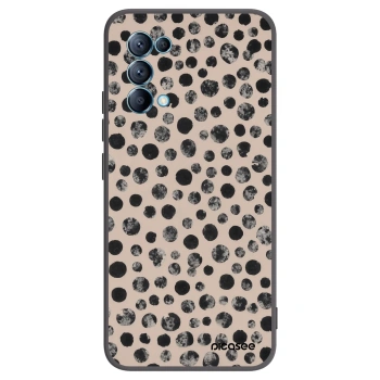 Picasee Μαύρη θήκη σιλικόνης για OPPO Reno 5 5G - Dots