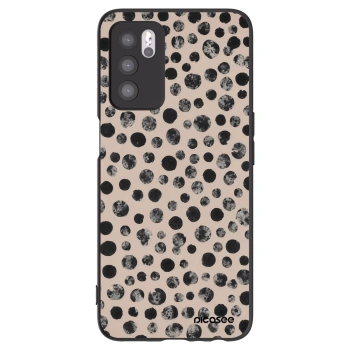 Picasee Μαύρη θήκη σιλικόνης για OPPO A16 - Dots
