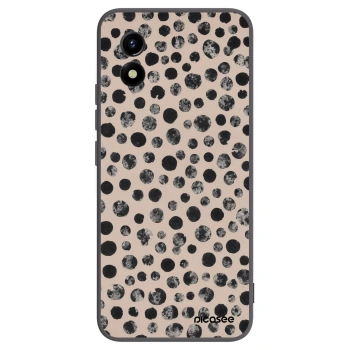 Picasee Μαύρη θήκη σιλικόνης για Vivo Y01 - Dots