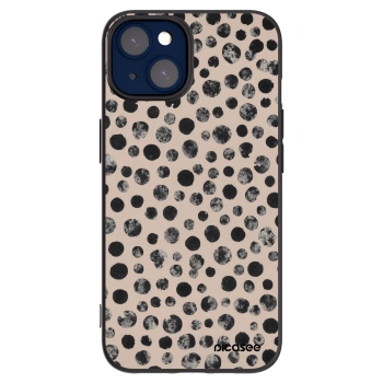 Picasee Μαύρη θήκη σιλικόνης για Apple iPhone 14 - Dots