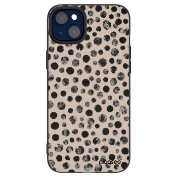 Picasee Μαύρη θήκη σιλικόνης για Apple iPhone 14 Plus - Dots