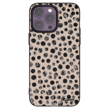Picasee Μαύρη θήκη σιλικόνης για Apple iPhone 14 Pro Max - Dots