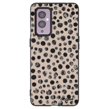 Picasee Μαύρη θήκη σιλικόνης για OnePlus 9 - Dots