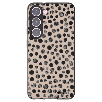Picasee Μαύρη θήκη σιλικόνης για Samsung Galaxy S23 5G - Dots