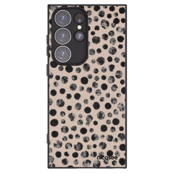 Picasee Μαύρη θήκη σιλικόνης για Samsung Galaxy S23 Ultra 5G - Dots