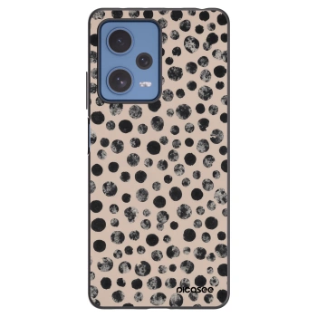 Picasee Μαύρη θήκη σιλικόνης για Xiaomi Redmi Note 12 Pro 5G - Dots