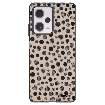 Picasee Μαύρη θήκη σιλικόνης για Xiaomi Redmi Note 12 Pro+ 5G - Dots